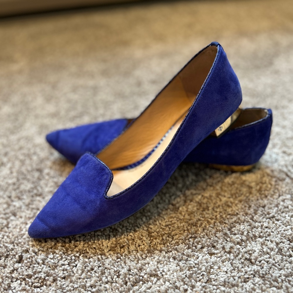 Tory Burch blue suede loafer 9.5